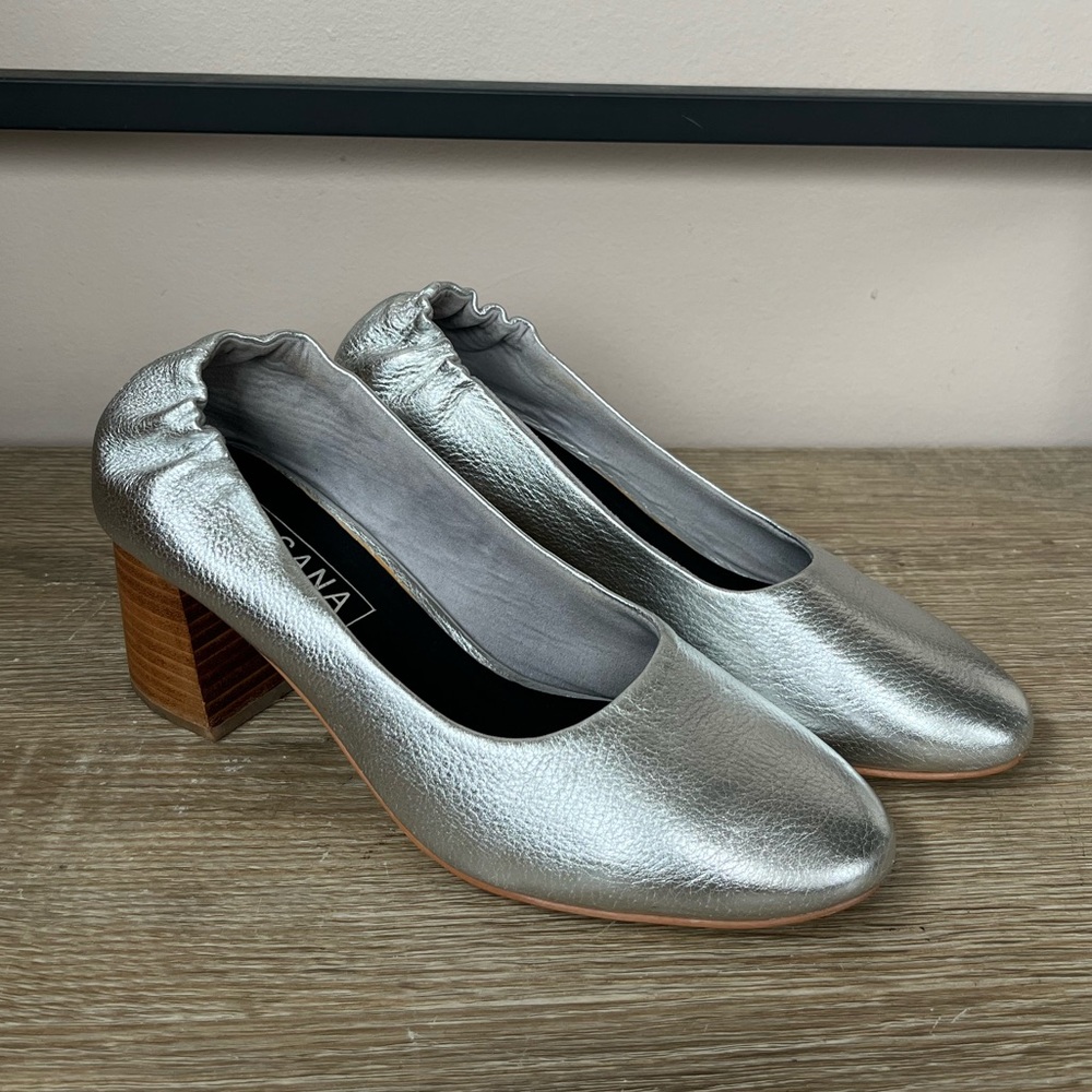 Solsana Leather Women's Block Heel Shoes